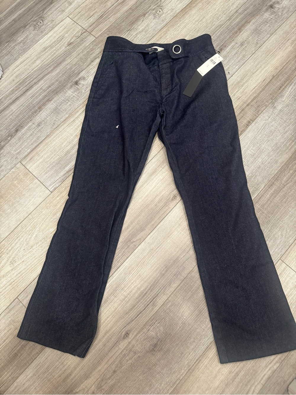 Anthropologie Dark Blue Ankle-Length Cropped Jeans